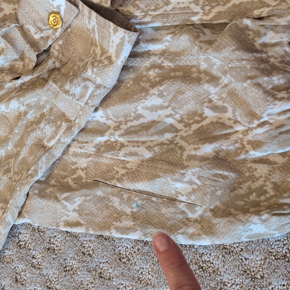 St. John Silk Animal Print Zip Up Jacket Coat Windbreaker - Picture 12 of 13